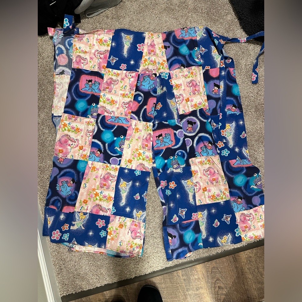 Disney Boo from monsters inc. Colorful Patchwork hippie wrap pants